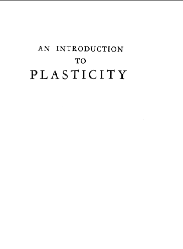 An Introduction to Plasticity BY Prager - Scanned Pdf